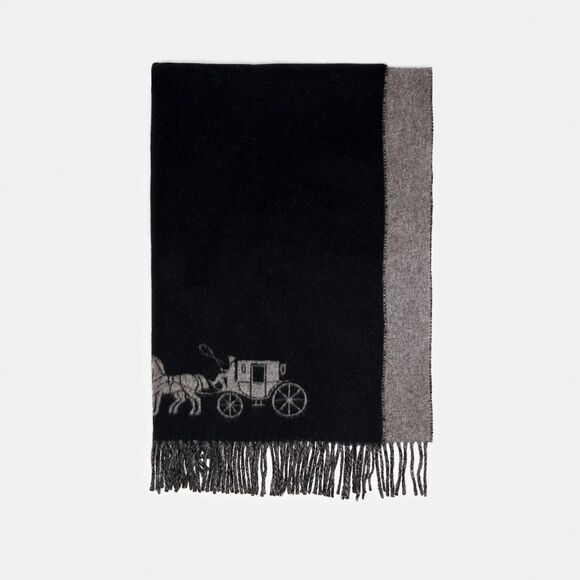 COACH Accessories - NWT Coach Outlet Horse And Carriage Double Face Oversized Muffler